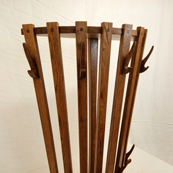 Garderobe, Eiche, braun geölt – Bild 3